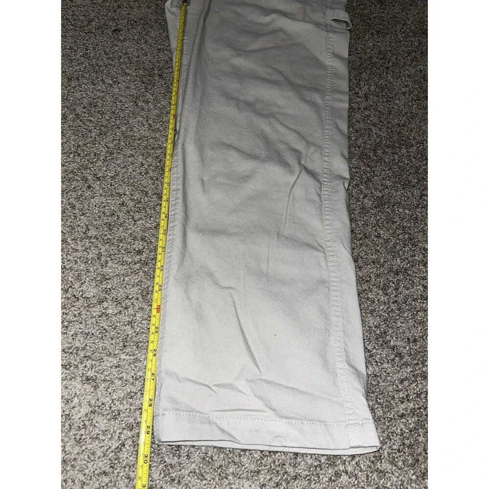 Lands End Khaki Cargo Jeans 40x32